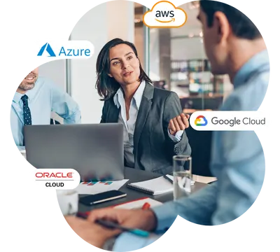 cloud-productivity-solutions-image Team collaborating on cloud productivity tools